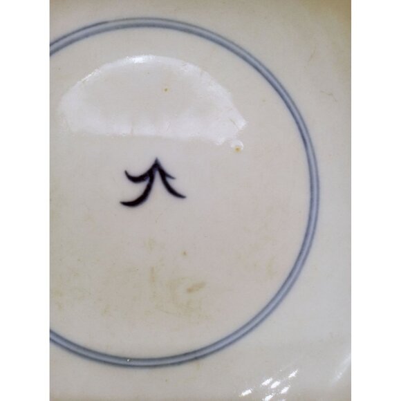 Set of 2 Blue White Porcelain Bowls Dragon and Landscape Design For Ramen 1 Mark - Picture 12 of 16